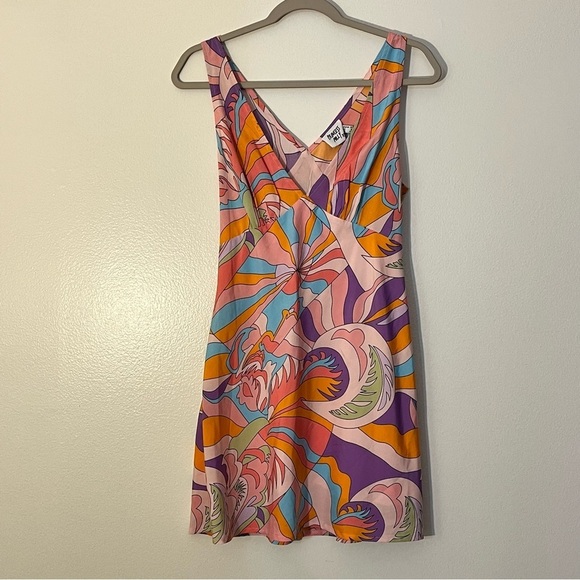 Princess Polly | Nellie mini dress Pink Multi retro pattern Womens size 8 a-line - Picture 5 of 11